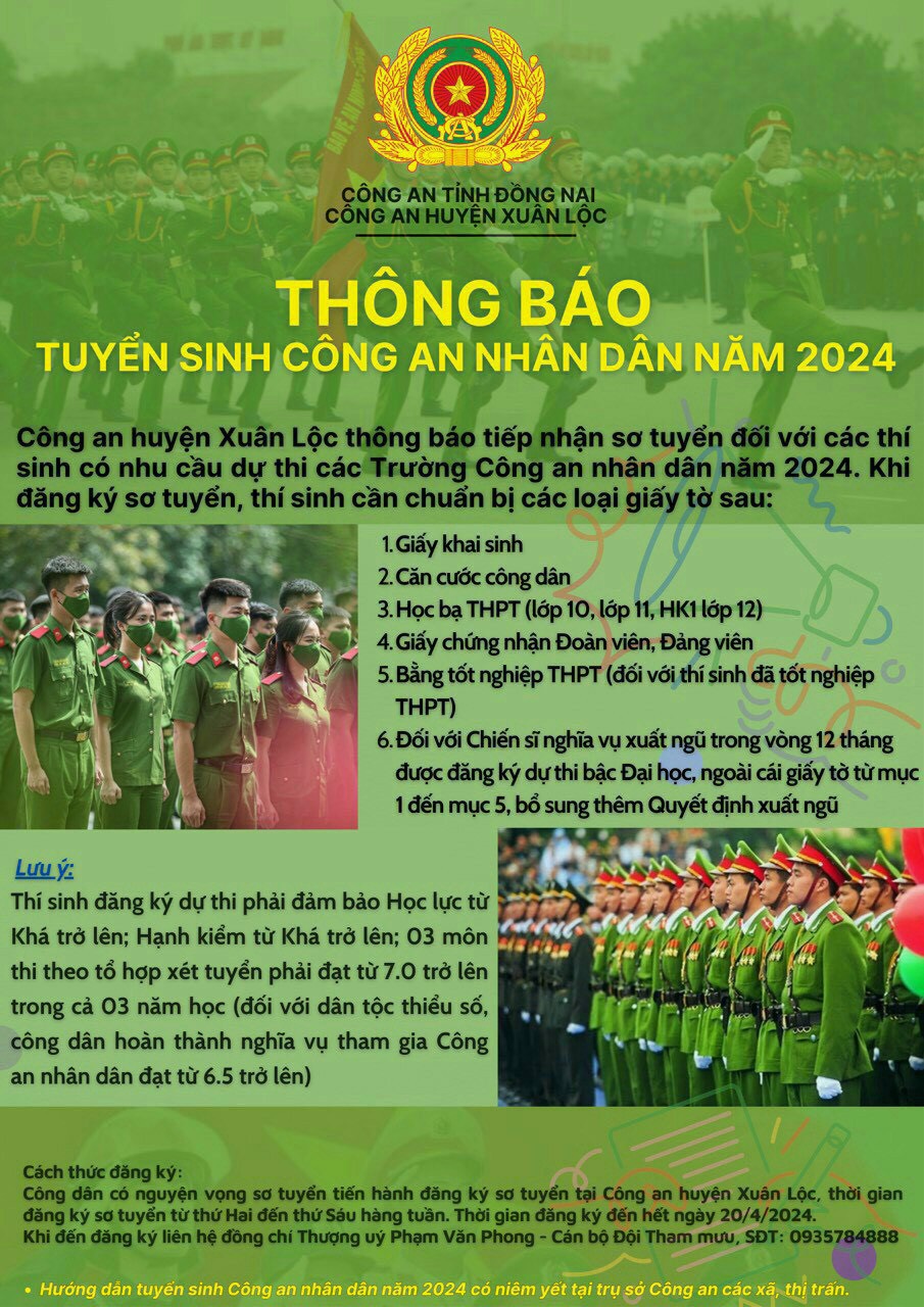 UBND huyện Xuân Lộc tuyển sinh công an nhân dân năm 2024.jpg